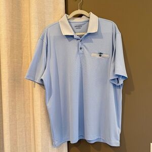UNTUCKit Men's Soter Polo Light Blue Short Sleeve Shirt, Size XXL